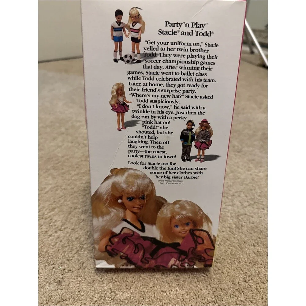 VINTAGE 1992 MATTEL BARBIE TODD TWIN BROTHER OF STACIE PARTY N PLAY DOLL IN BOX